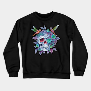 Skull with birds art Crewneck Sweatshirt